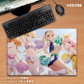 HZD296-少女咖啡枪2双生视界 游戏40X60橡胶课桌垫