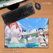 HZD185-少女咖啡枪游戏 40X60橡胶课桌垫