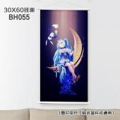 (30X60)BH055-初音动漫白色塑料杆挂画