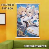 (60X90)BH1966-原神 游戏白色塑料杆挂画