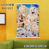 (60X90)BH1957-原神 游戏白色塑料杆挂画