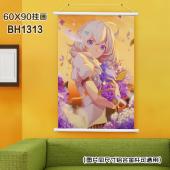 (60X90)BH1313-崩坏学园游戏白色塑料杆挂画