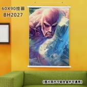 (60X90)BH2027-进击的巨人 动漫白色塑料杆挂画