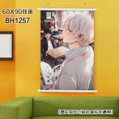 (60X90)BH1257-银魂动漫白色塑料杆挂画