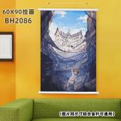 (60X90)BH2086-约定的梦幻岛 动漫白色塑料杆挂画