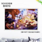 (90X60)BH010-守望先锋动漫白色塑料杆挂画