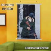 (60X90)BH1300绝地求生游戏白色塑料杆挂画