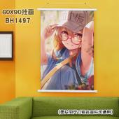 (60X90)BH1497-工作细胞 动漫白色塑料杆挂画