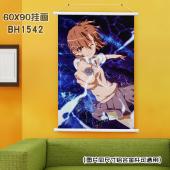 (60X90)BH1542-魔法禁书目录 动漫白色塑料杆挂画