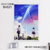 (45X72)BH521-你的名字动漫白色塑料杆挂画