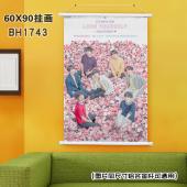 (60X90)BH1743- BTS防弹少年团 动漫白色塑料...