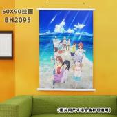 (60X90)BH2095-悠哉日常大王 动漫白色塑料杆挂画