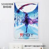 (50X80CM)049-RWBY动漫白色塑料杆挂画