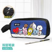 SCBD018-BT21 个性双层笔袋