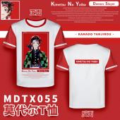 MDTX055-鬼灭之刃 动漫全彩莫代尔T恤效果图