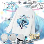 CBJRWY015-初音动漫纯白加绒卫衣