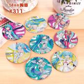 X311-8款6CM VOCALOID赛车初音 动漫 马口铁...