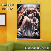 (60X90)BH1392-overlord动漫白色塑料杆挂...