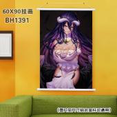 (60X90)BH1391-overlord动漫白色塑料杆挂...