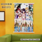 (60X90)BH1373-调教咖啡厅 动漫白色塑料杆挂画