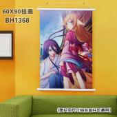 (60X90)BH1368-狐妖小红娘 动漫白色塑料杆挂画