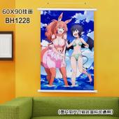 (60X90)BH1228-人兽少女萌大乃动漫白色塑料杆挂画