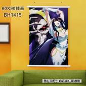 (60X90)BH1415-overlord动漫白色塑料杆挂...