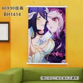 (60X90)BH1414-overlord动漫白色塑料杆挂...