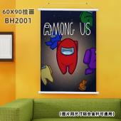 (60X90)BH2001-AmongUS 游戏白色塑料杆挂...