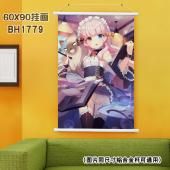 (60X90)BH1779-少女咖啡枪2双生视界 游戏白色塑...