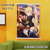 (60X90)BH1775-少女咖啡枪2双生视界 游戏白色塑...