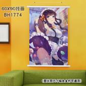 (60X90)BH1774-少女咖啡枪2双生视界 游戏白色塑...