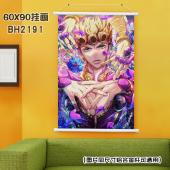 (60X90)BH2191 JOJO 动漫白色塑料杆挂画