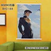 (60X90)BH2188 JOJO 动漫白色塑料杆挂画